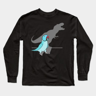 T-rex shadow - blue indian ringneck Long Sleeve T-Shirt